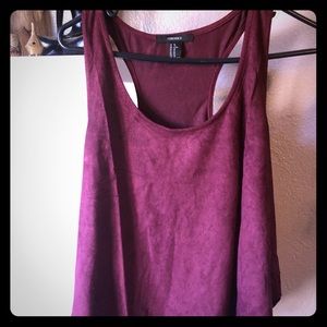 Textured merlot racerback tank
